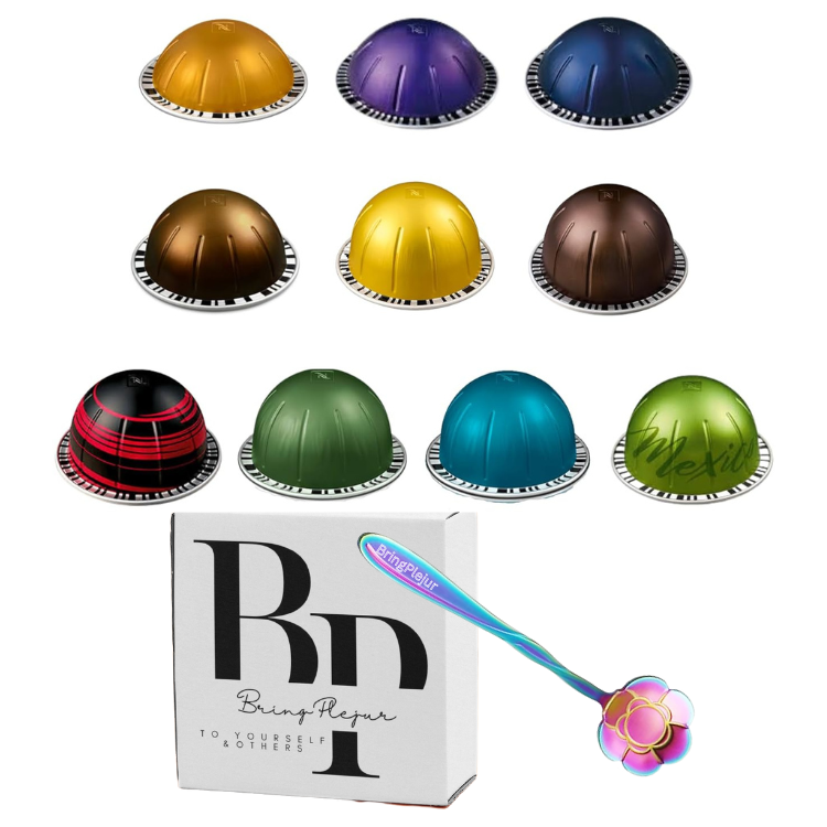 Nespresso Vertuo Pods - Variety Pack - Discover The Perfect Blend Premium Coffee & Espresso Capsules Pods-a Total Of 10 Coffee Pods & Stainless Steel Coffee Spoon