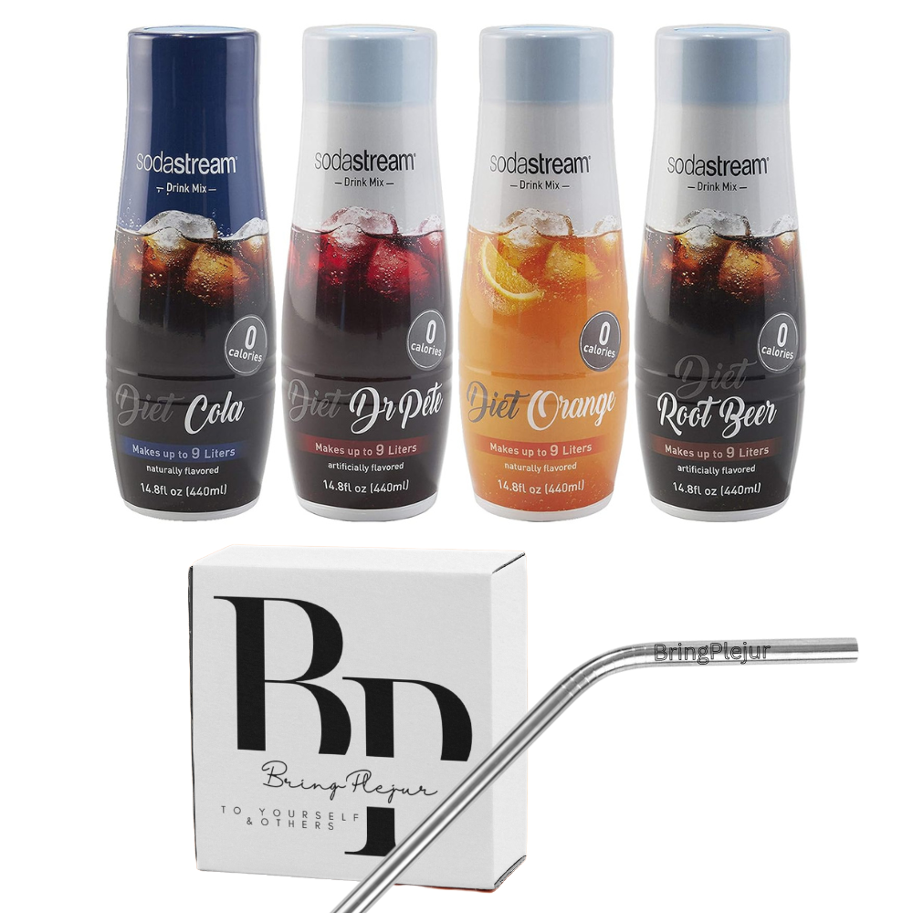 SodaStream Diet Fountain Sparkling Drink Mix Variety Pack, 440ml, (Pack of 4)